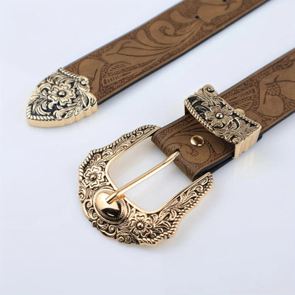 Arden Carved Leather Belt