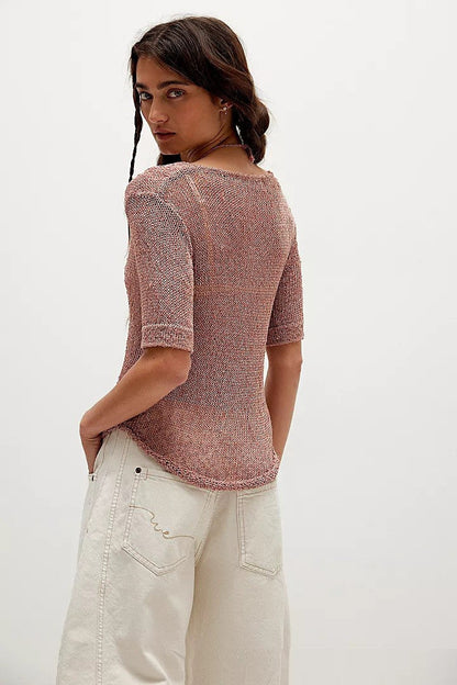 Elara Sheer Knit Sweater