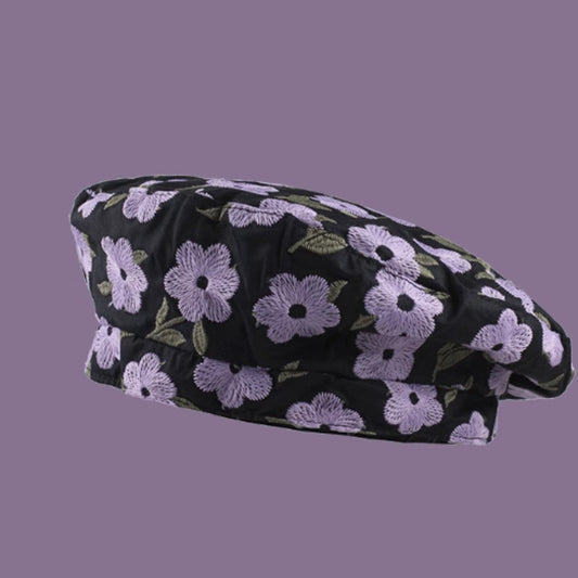 Fleur Organza Embroidered Beret