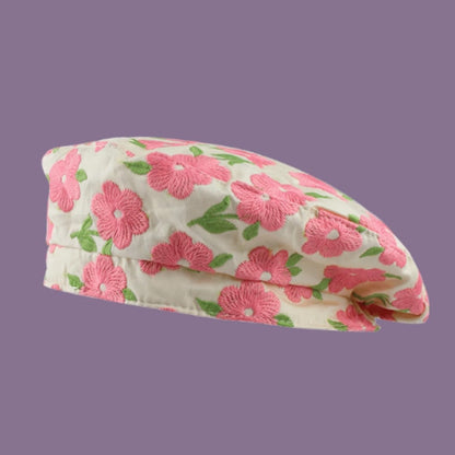 Fleur Organza Embroidered Beret