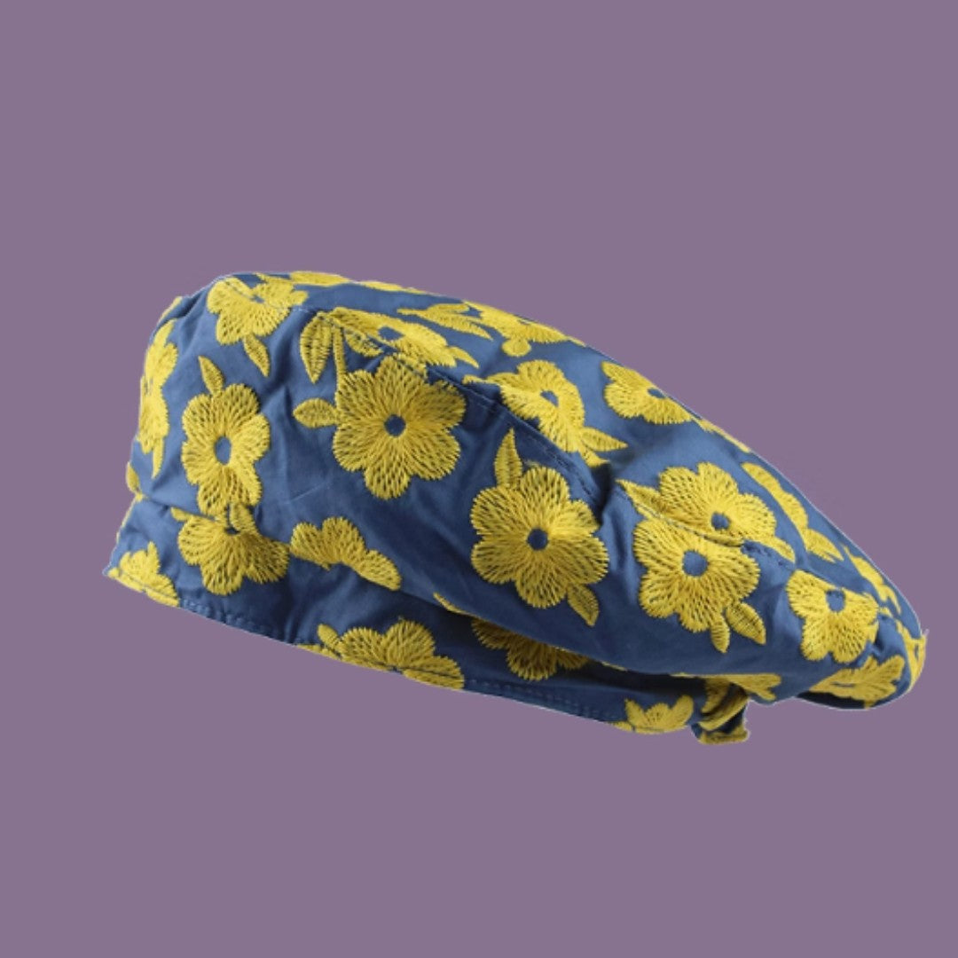 Fleur Organza Embroidered Beret
