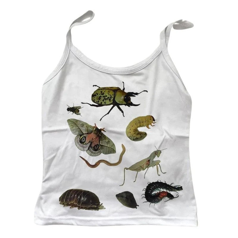 Nira Printed Sling Crop Top