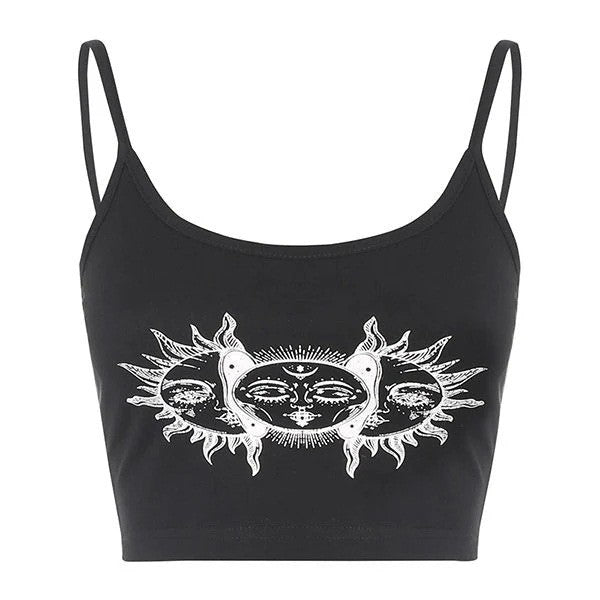 Nira Printed Sling Crop Top