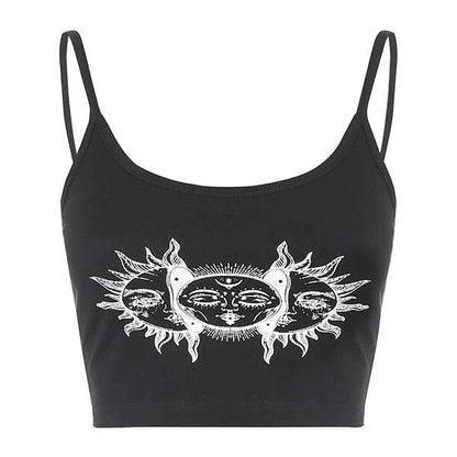 Nira Printed Sling Crop Top